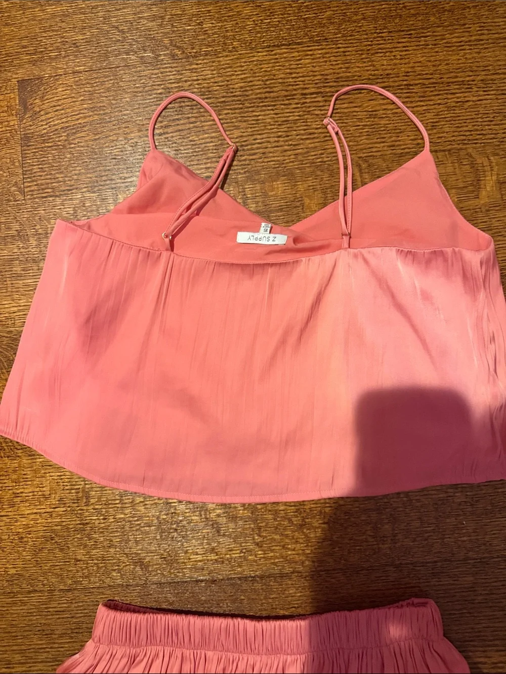 Z supply coral skirt and cami matching set